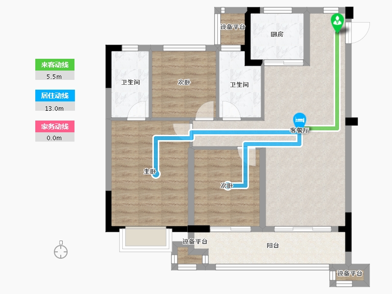 浙江省-台州市-旭辉府-86.01-户型库-动静线