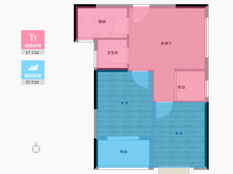 福建省-福州市-群升江山城-66.01-户型库-动静分区