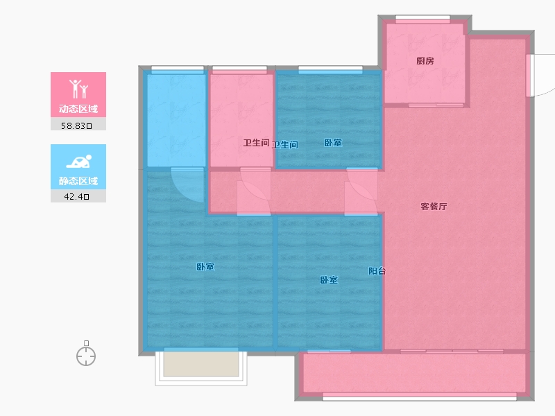 浙江省-温州市-高力铂金湾-93.00-户型库-动静分区