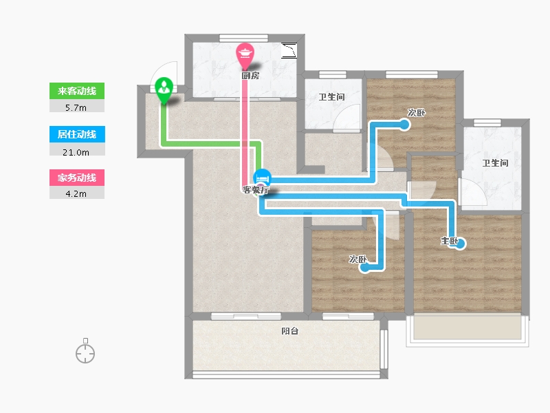 江苏省-徐州市-银城·致享城-86.00-户型库-动静线