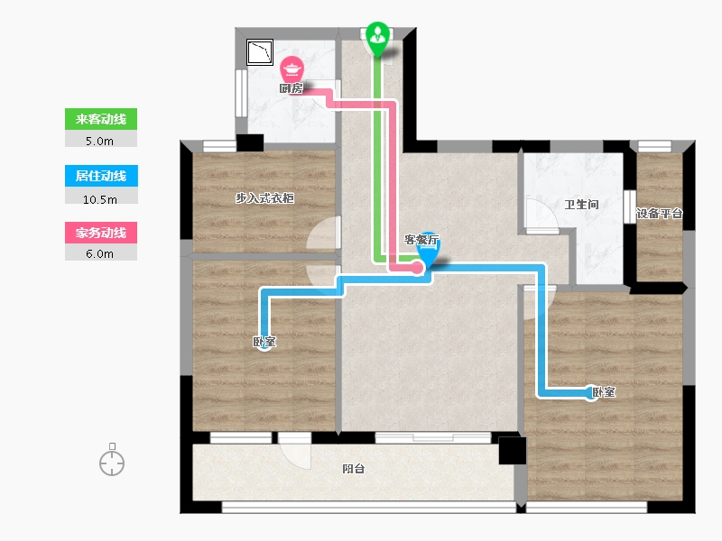 浙江省-宁波市-悦君台-70.00-户型库-动静线