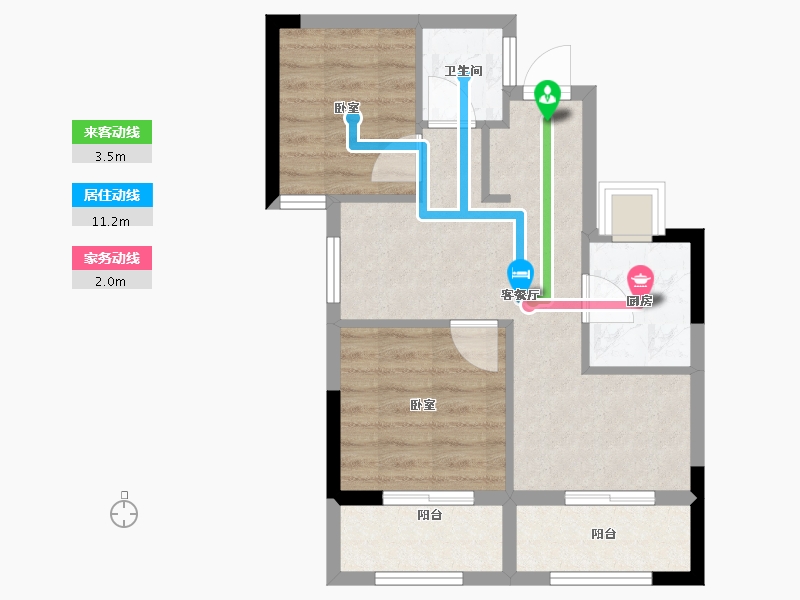 福建省-福州市-世茂福晟钱隆尚品-53.00-户型库-动静线