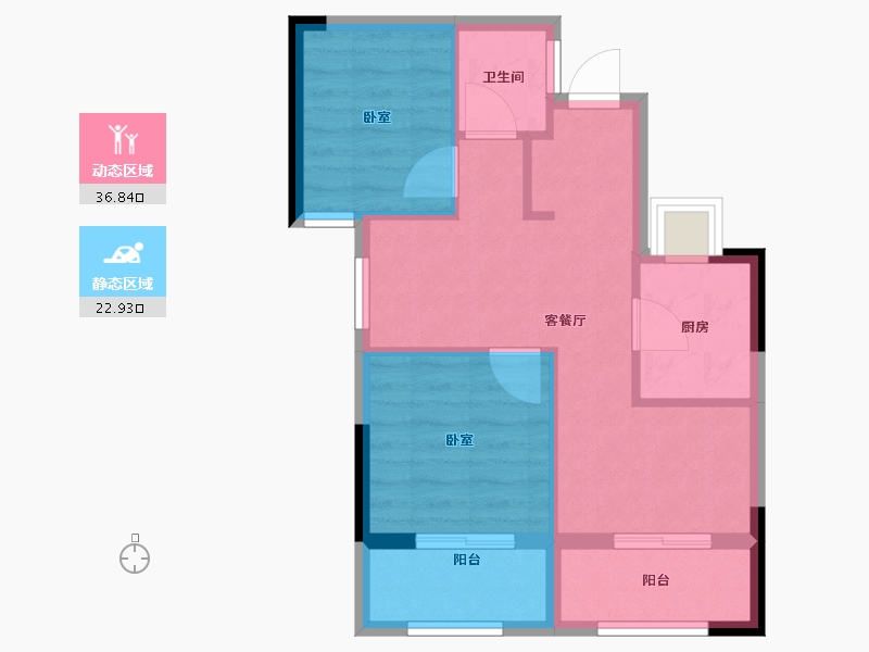 福建省-福州市-世茂福晟钱隆尚品-53.00-户型库-动静分区