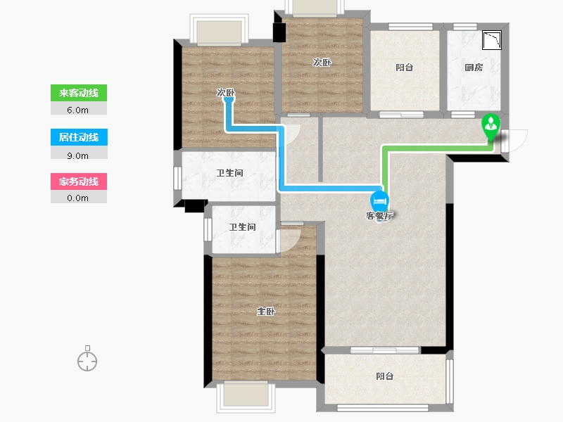 江西省-九江市-鼎盛凤凰城-100.41-户型库-动静线