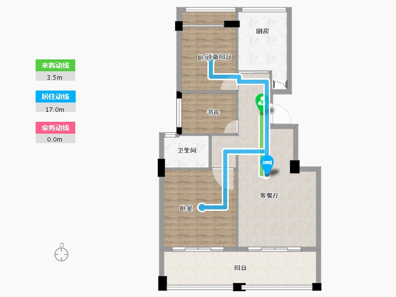 浙江省-丽水市-望湖家园二期-95.09-户型库-动静线