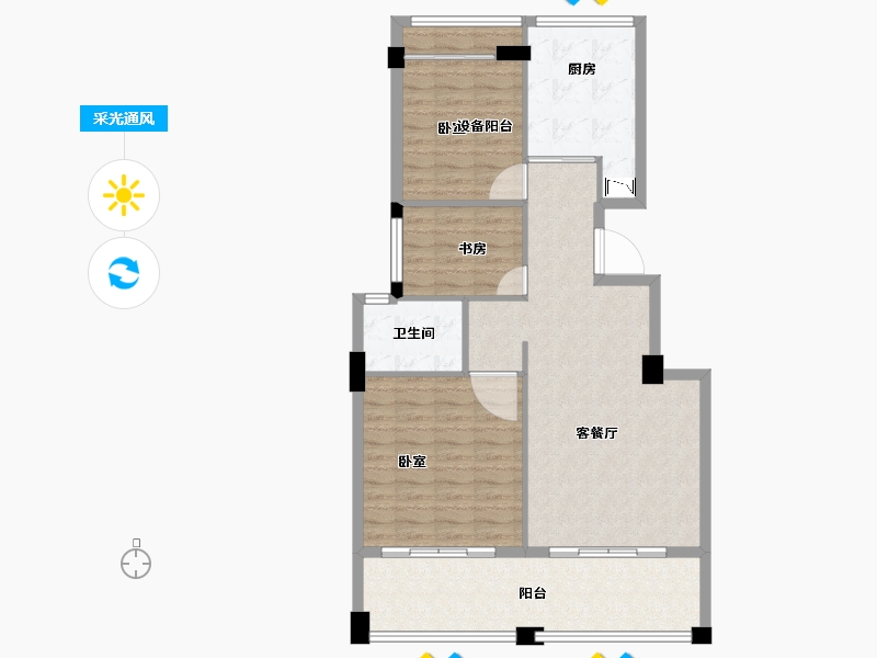 浙江省-丽水市-望湖家园二期-95.09-户型库-采光通风