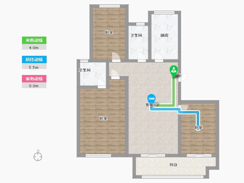 江苏省-扬州市-启迪科技城·融悦-100.99-户型库-动静线