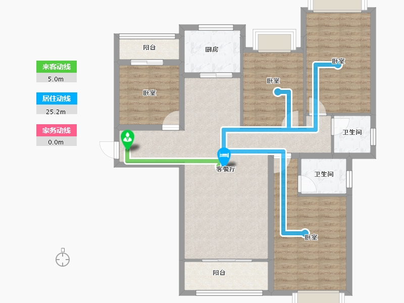 江西省-上饶市-翼天学府-105.51-户型库-动静线