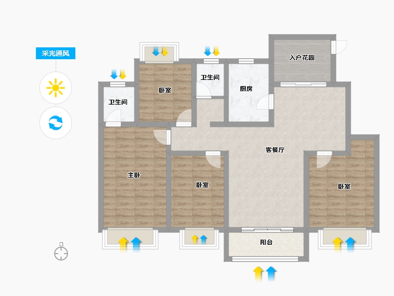 江西省-上饶市-博园湾-106.01-户型库-采光通风