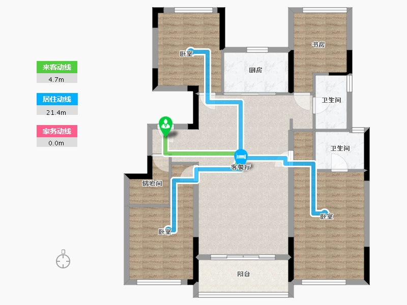 浙江省-宁波市-金隅大成郡三期-113.01-户型库-动静线