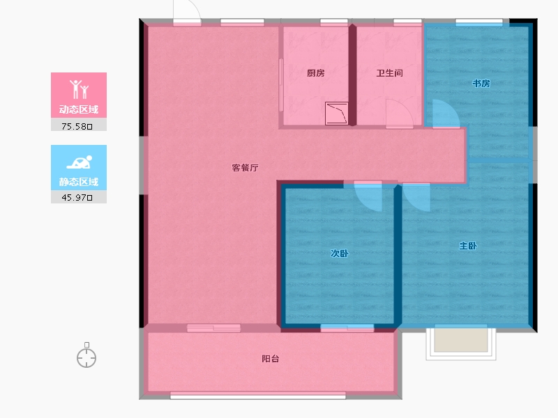 江苏省-南通市-南通国城璟府-110.00-户型库-动静分区