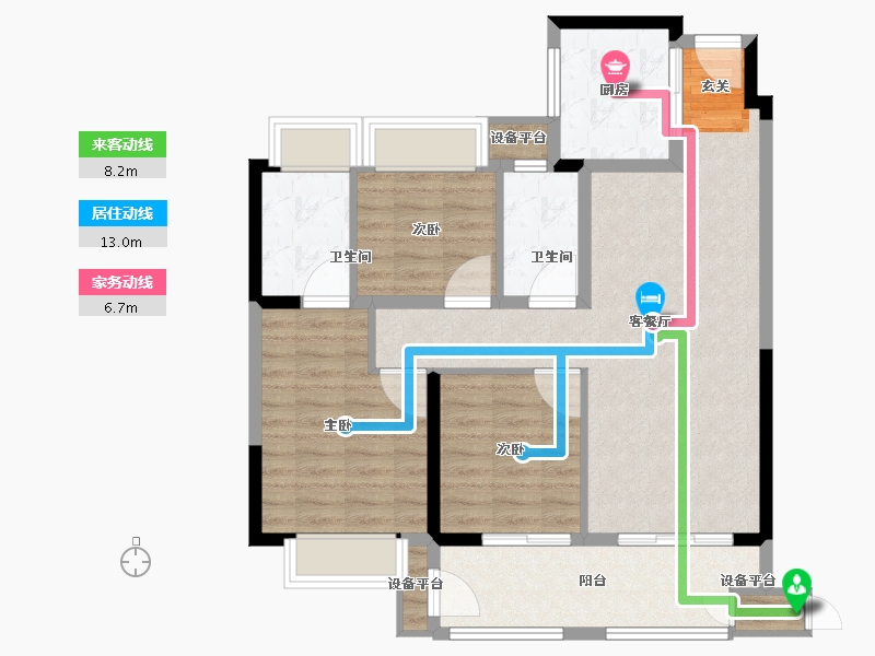 江苏省-常州市-新城湖悦朗隽-90.01-户型库-动静线