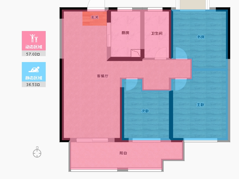 安徽省-阜阳市-祥源生态城-83.00-户型库-动静分区