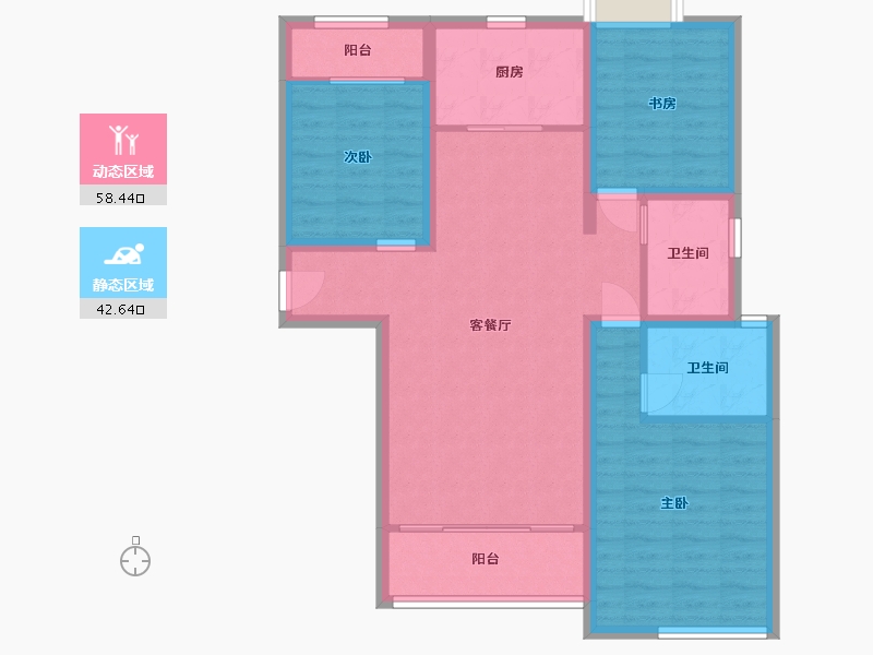 江西省-九江市-鼎盛凤凰城-90.30-户型库-动静分区