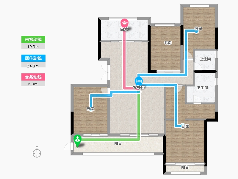 福建省-福州市-香開長龍-132.00-户型库-动静线