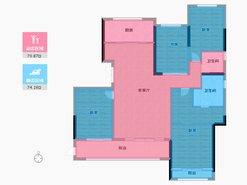 福建省-福州市-香開長龍-132.00-户型库-动静分区