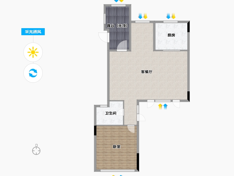 浙江省-杭州市-绿城晓荷江南-132.00-户型库-采光通风