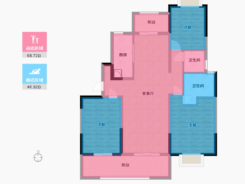 江苏省-南通市-南通国城璟府-103.01-户型库-动静分区