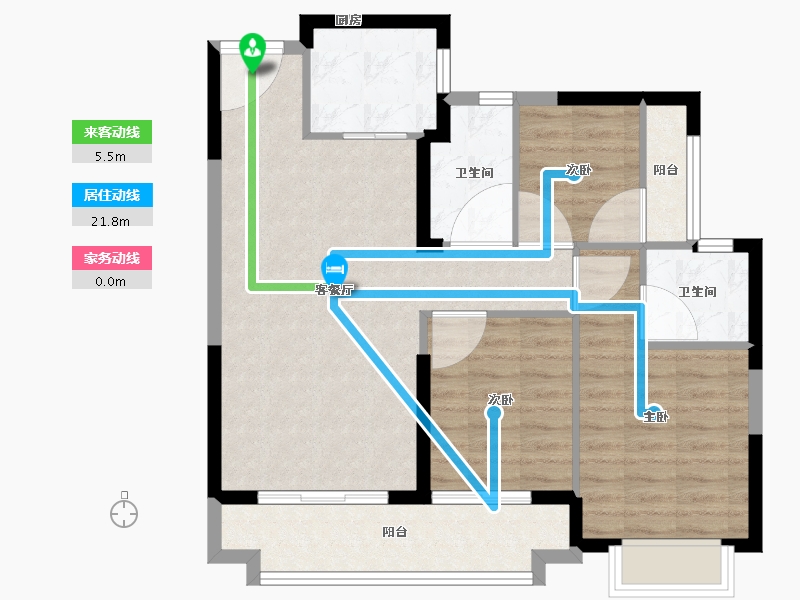 福建省-漳州市-中骏丽景府-82.00-户型库-动静线