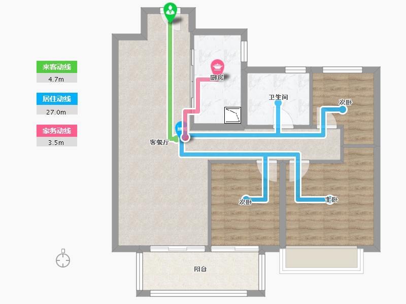 江苏省-徐州市-银城·致享城-78.76-户型库-动静线