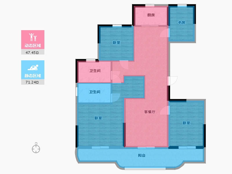 浙江省-嘉兴市-金昌香湖印-106.43-户型库-动静分区