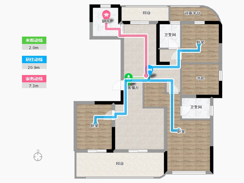 浙江省-嘉兴市-金昌香湖印-111.39-户型库-动静线