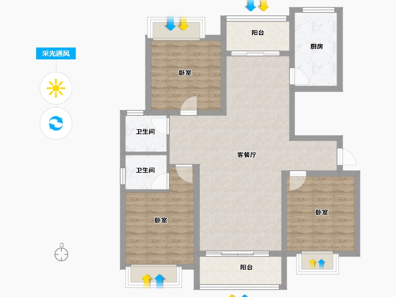 江西省-上饶市-博园湾-98.01-户型库-采光通风