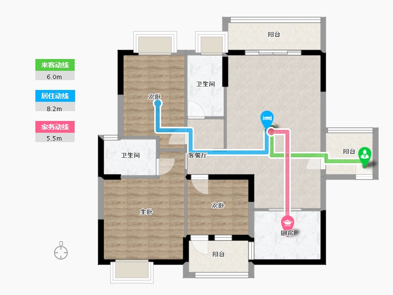 江西省-九江市-新城国际-97.00-户型库-动静线