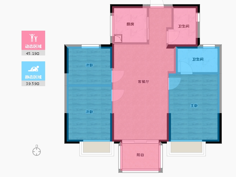 福建省-福州市-万科天空之城-75.99-户型库-动静分区