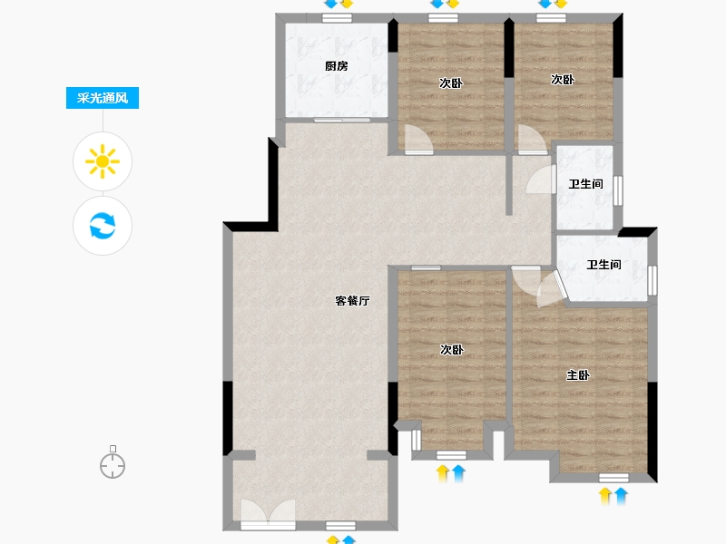 江西省-南昌市-力高澜湖御景-110.00-户型库-采光通风