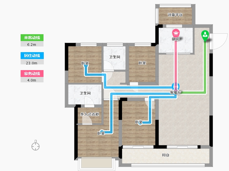 浙江省-嘉兴市-阳光城瑞俊·檀映里-99.64-户型库-动静线