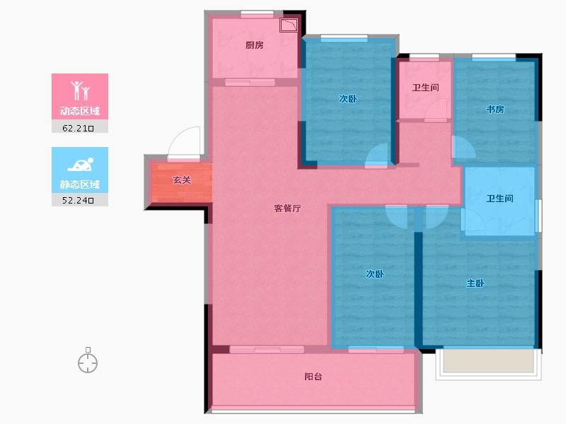 安徽省-阜阳市-皖投尊府-102.00-户型库-动静分区