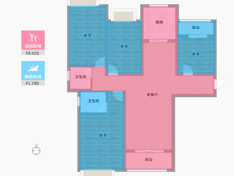 江西省-上饶市-翼天学府-105.98-户型库-动静分区