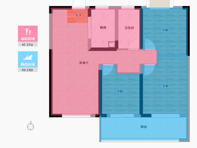 安徽省-阜阳市-祥源生态城-84.07-户型库-动静分区