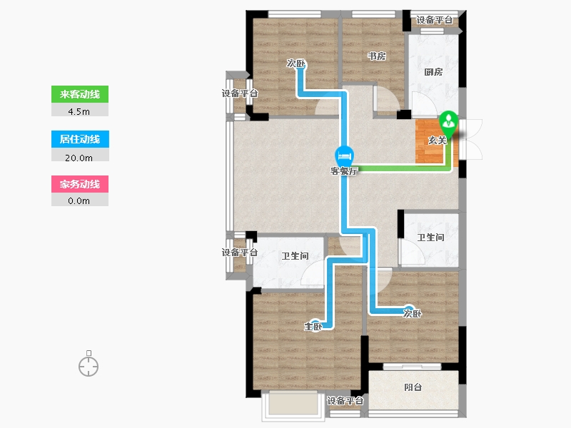 浙江省-台州市-君泰学府-94.00-户型库-动静线