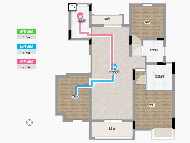 江西省-南昌市-新力帝泊湾-94.01-户型库-动静线