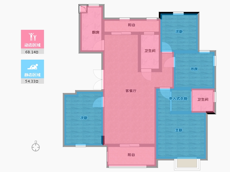 江西省-南昌市-新力帝泊湾-108.00-户型库-动静分区