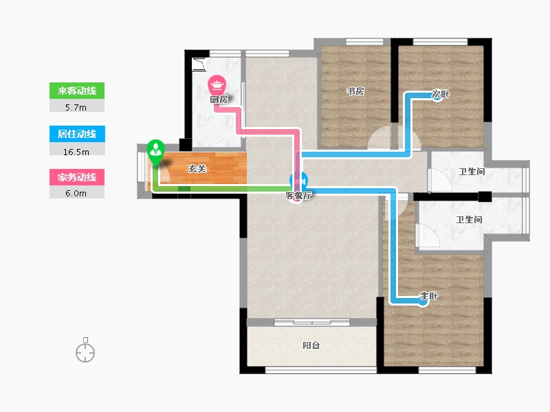 福建省-漳州市-漳发名都-96.82-户型库-动静线