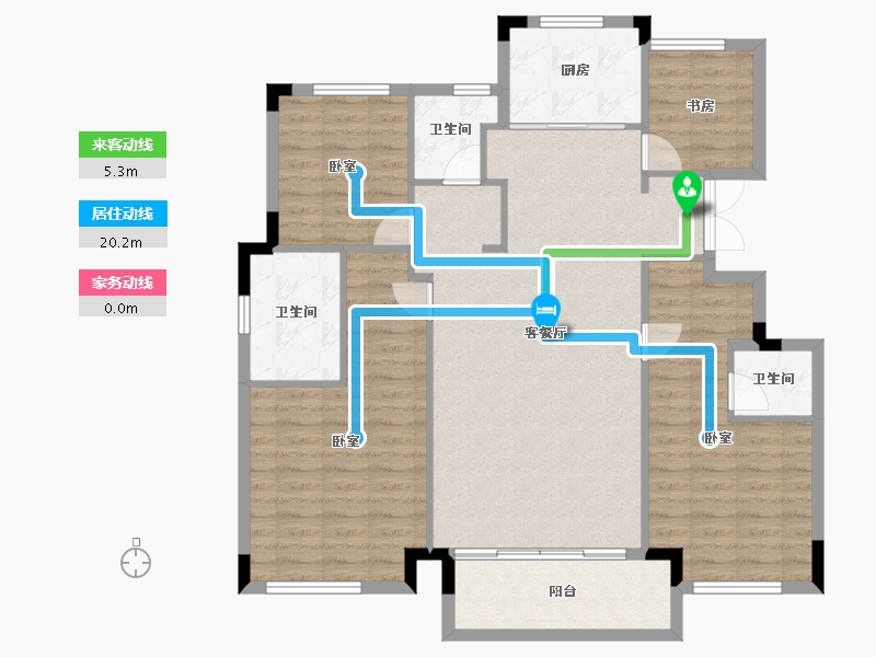 浙江省-湖州市-安吉新城凤凰里-116.10-户型库-动静线