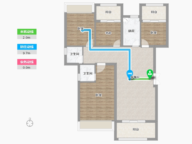 浙江省-衢州市-凯升东城1号-96.54-户型库-动静线