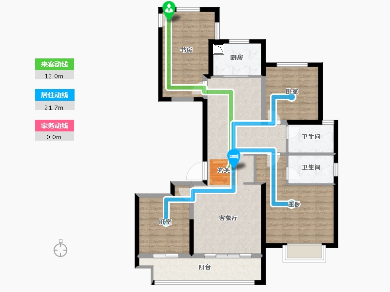 浙江省-宁波市-中南珑悦-108.07-户型库-动静线