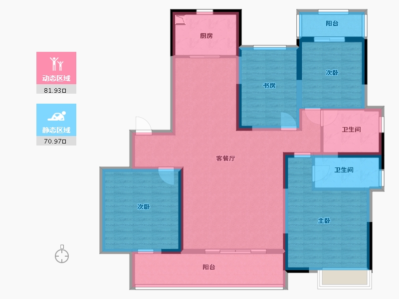 江西省-九江市-宇龙湖畔花园-137.20-户型库-动静分区