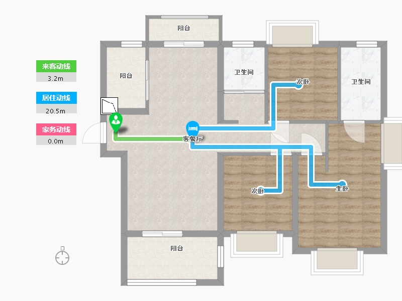 江西省-南昌市-力高澜湖御景-86.00-户型库-动静线