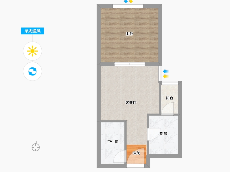 安徽省-阜阳市-华纺·新天地-42.00-户型库-采光通风