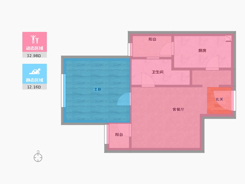 安徽省-阜阳市-华纺·新天地-40.00-户型库-动静分区