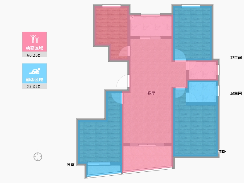 安徽省-马鞍山市-新宸金悦府-106.00-户型库-动静分区