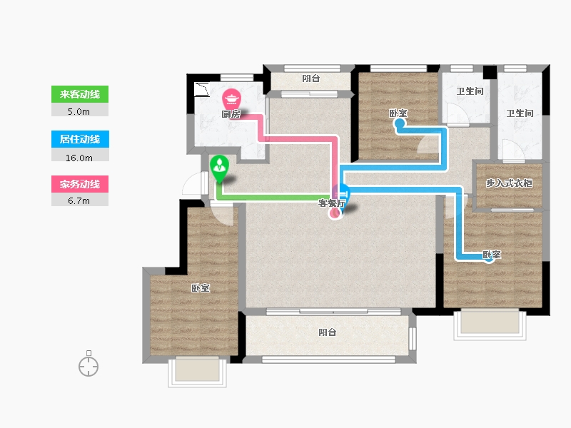 浙江省-宁波市-阳光城君望府-102.00-户型库-动静线