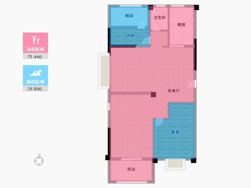 福建省-福州市-正荣悦澜山-92.00-户型库-动静分区