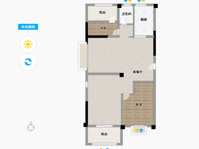 福建省-福州市-正荣悦澜山-92.00-户型库-采光通风