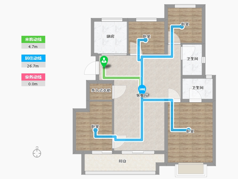 浙江省-宁波市-新希望映辰府-97.01-户型库-动静线